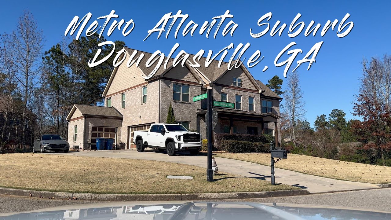 🌞🚗🏡 4K Sunny Day Neighborhood Drive in Douglasville, GA | Peaceful Suburban Views 🌳✨