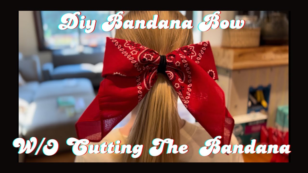 DIY Bandana Bow / Cheer Bow