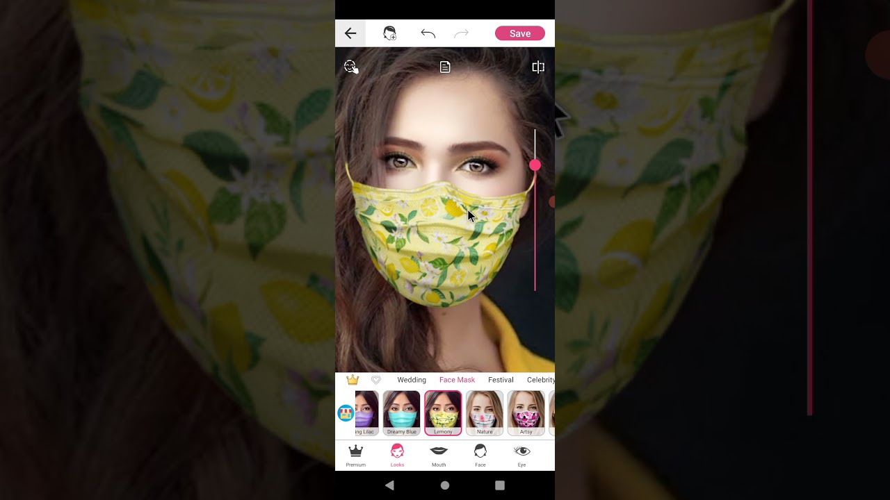 Face mask photo editing in your face YouCam Makeup