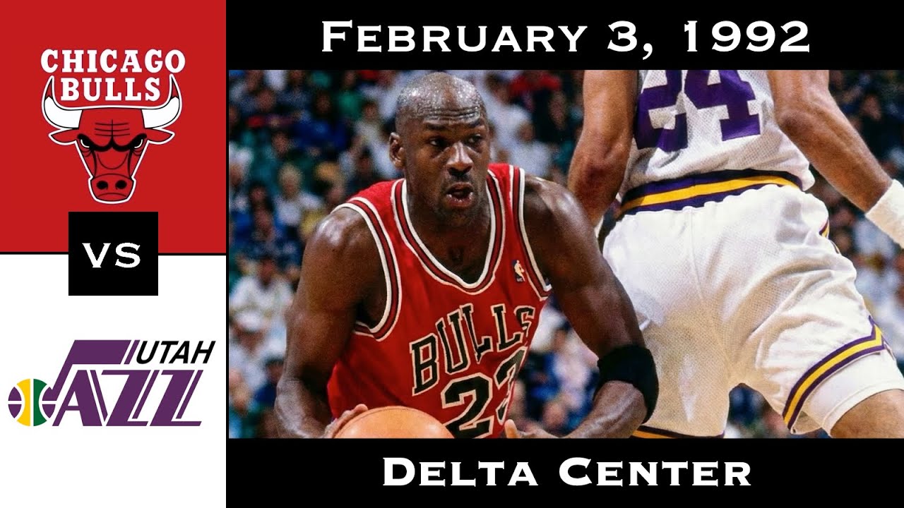 Full Game: Triple Overtime Controversy in Utah | Bulls vs Jazz (Feb 3, 1992)