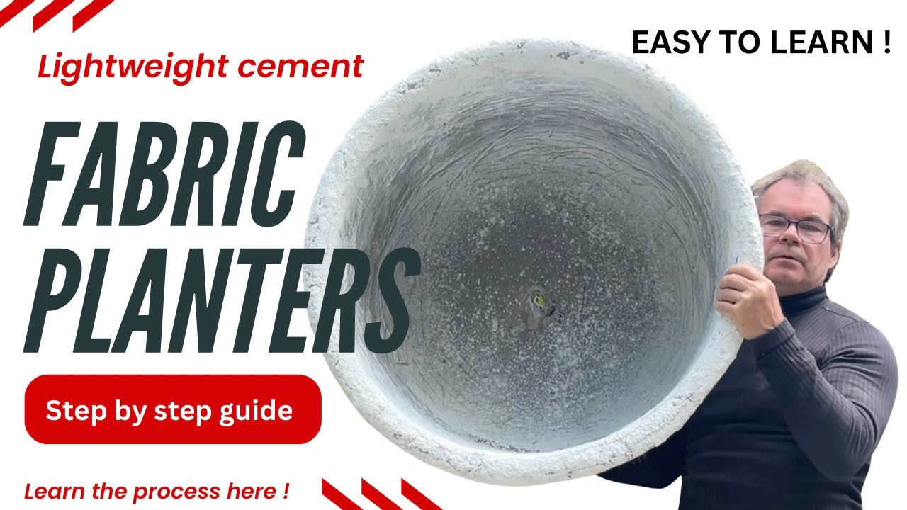How I make ultra lightweight cement fabric planters using recycled plastic containers!