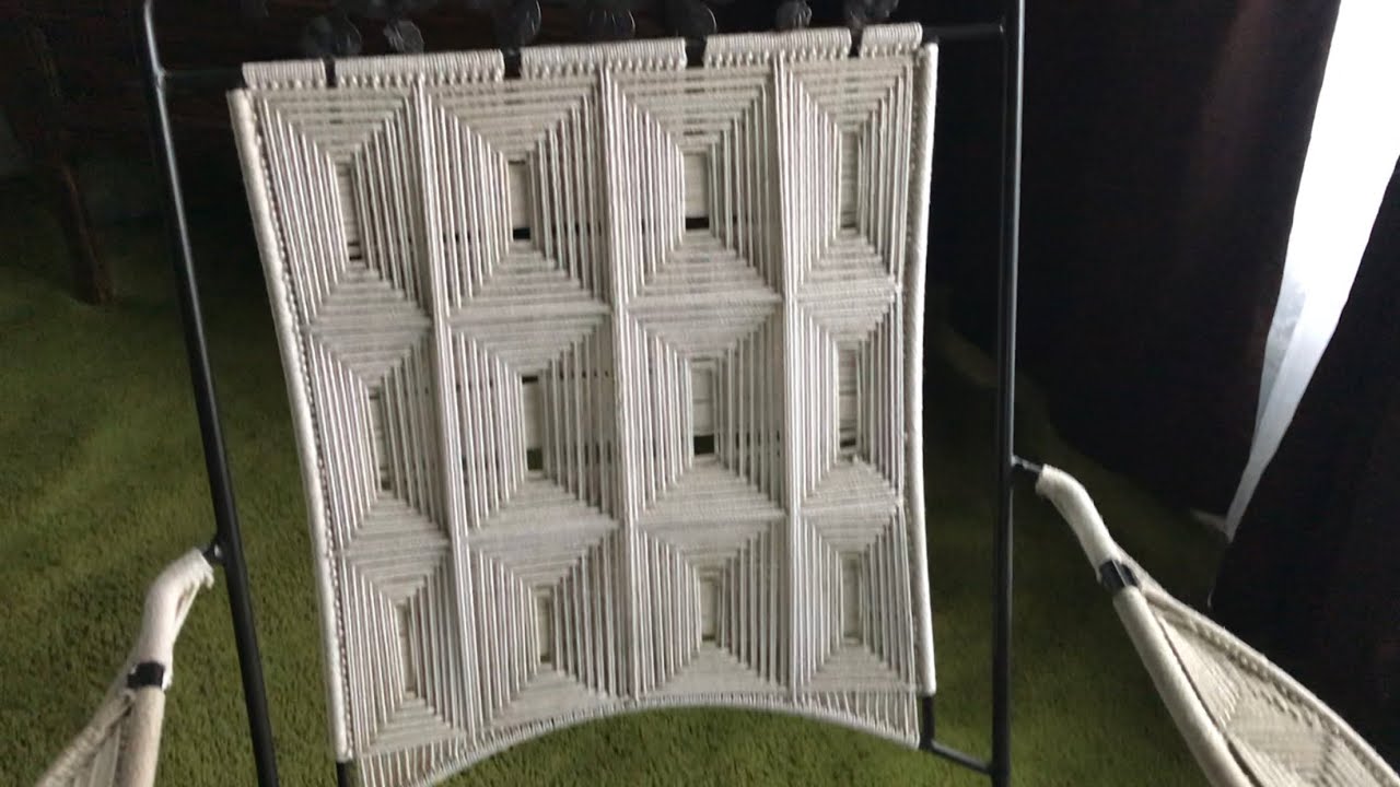 Tutorial: How to make a Macrame cord string rope chair part 1