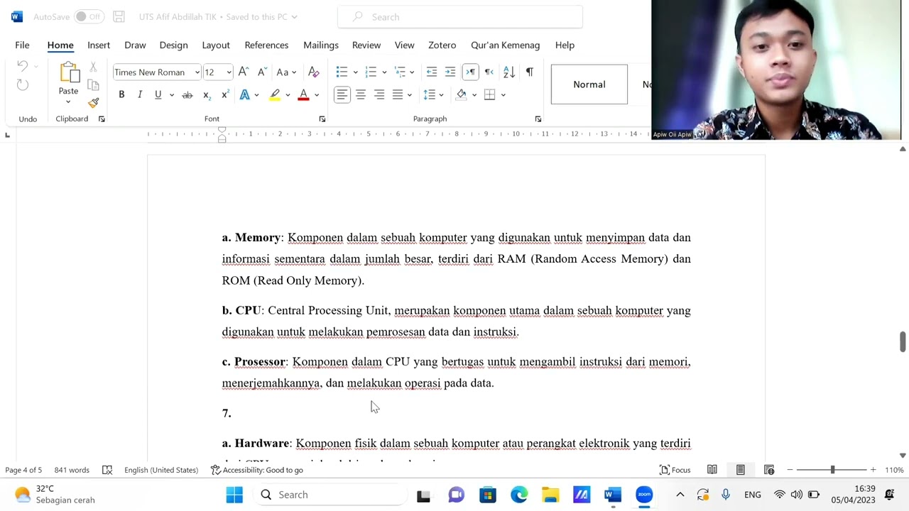 Soal - soal TIK ( Teknologi Informasi dan Komunikasi ) - UIN Banten