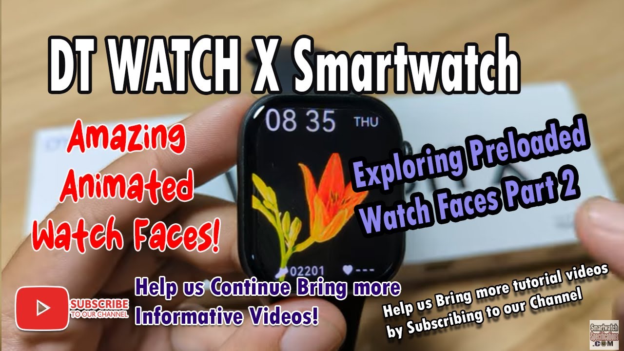 Exploring Preloaded Watch Faces Part 2  on DT Watch X Smart watch