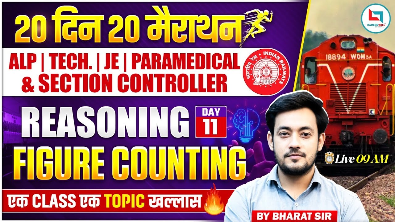 Railway Exam 2026 | RRB Reasoning | Figure Counting One Shot | Directions By Bharat Sir Reasoning