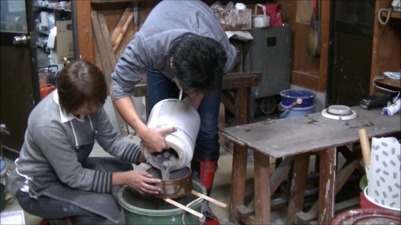 切込焼 加美町 Japanese Traditional pottery making a pottery  三浦征史陶房 Wheel Planters handmade