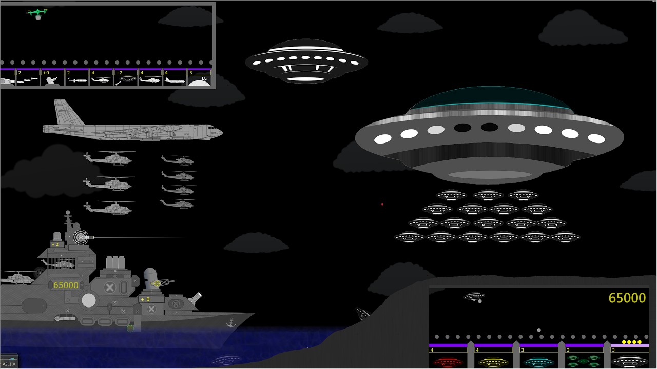 Battleship vs UFO : An Unforeseen Collision - Algodoo