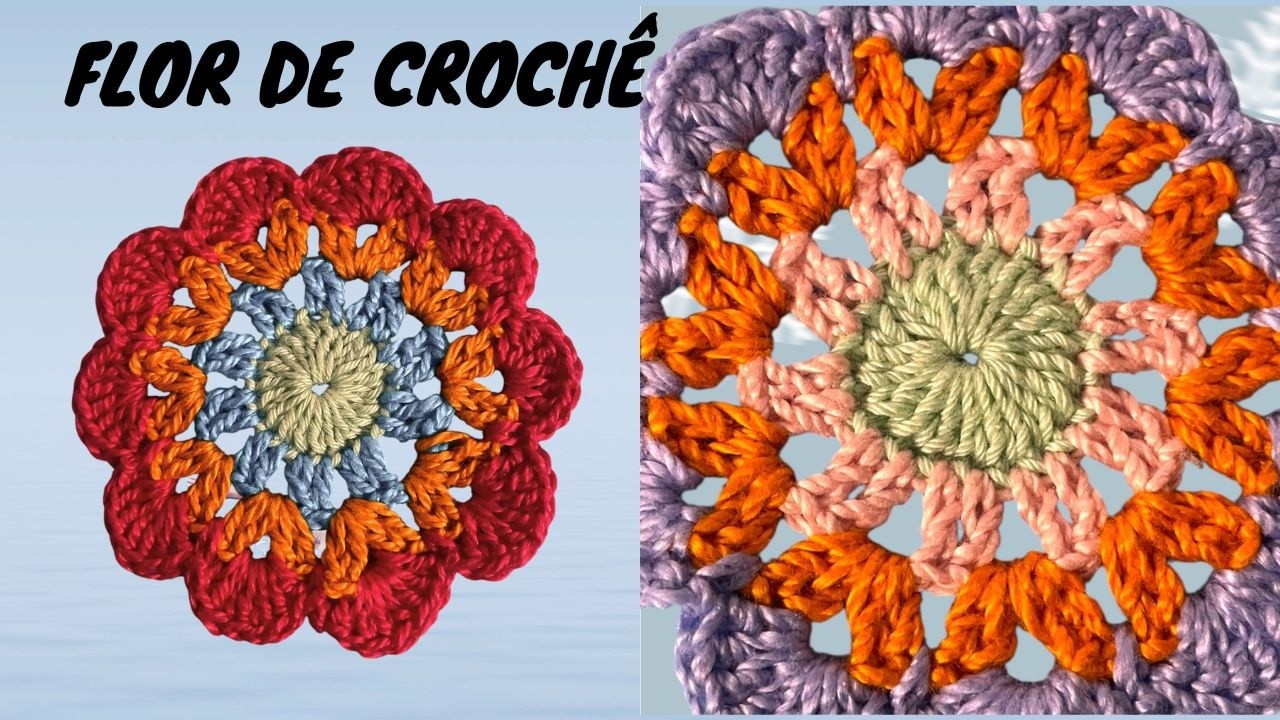 Flor de crochê - Muito fácil de fazer!!