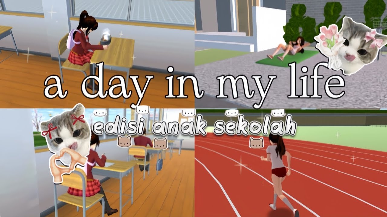 A DAY IN MY LIFE EDISI ANAK SEKOLAH 🏫📚✍🏻 || SAKURA SCHOOL SIMULATOR 