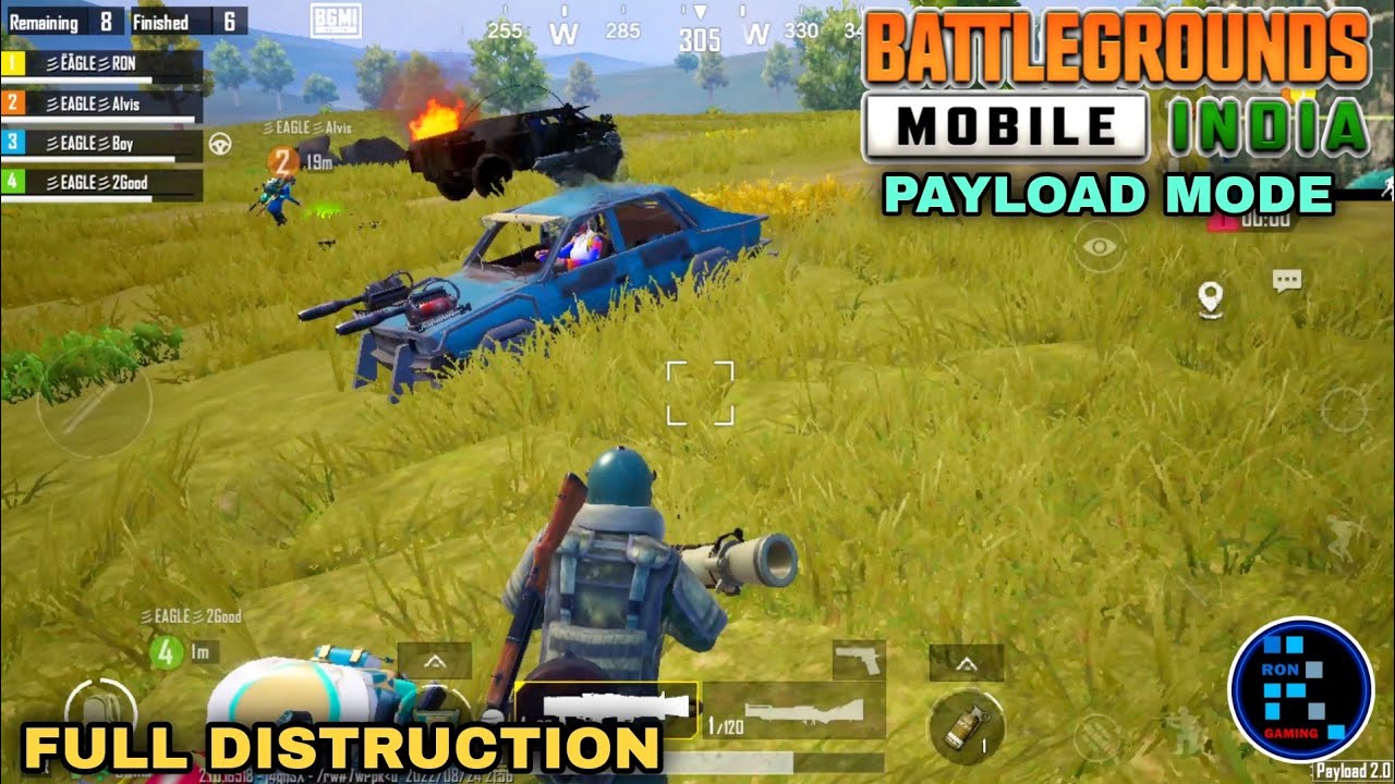 BGMI PAYLOAD MODE | RON & SQUAD NE ROCKET LAUNCHER SE FULL TABAHI MACHAYI
