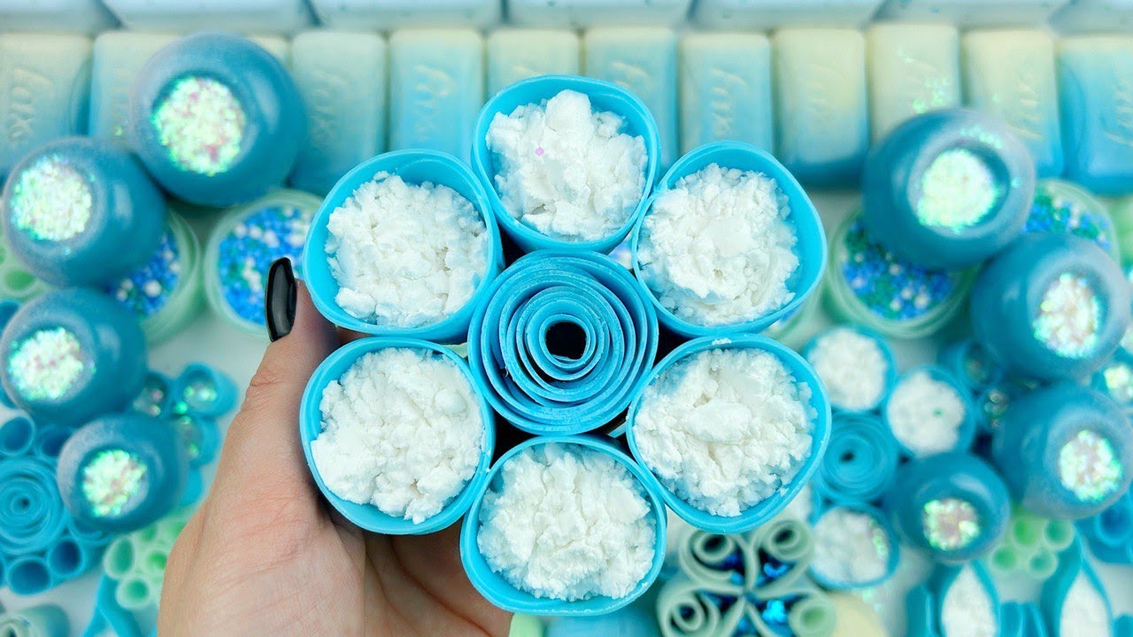 @AllaAsmr Compilation set★ASMR SOAP★Crushing soap★Cutting soap cubes★FOAM&GLITTER&STARCH★​⁠