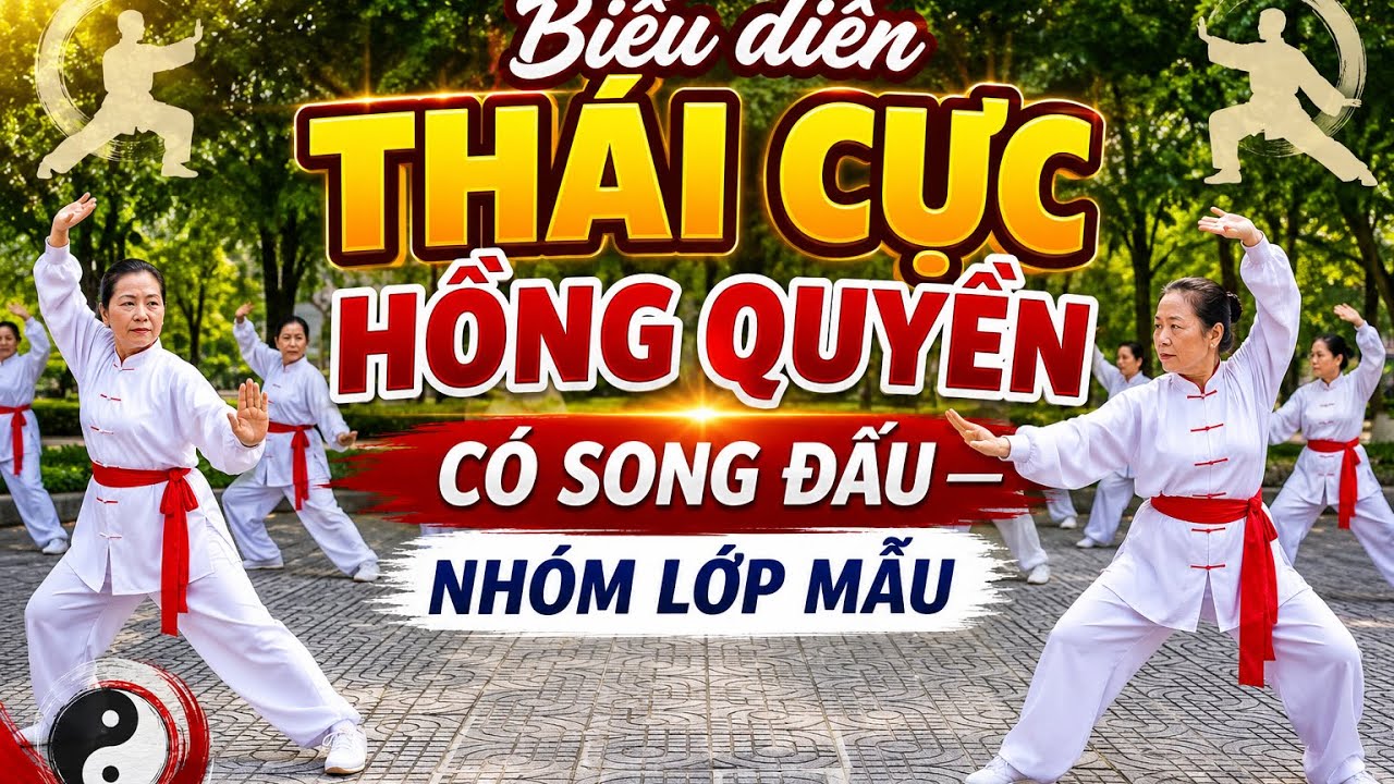 LUYỆN TẬP  CHUẨN BỊ BIỂU DIỄN CỦA  NHÓM LỚP  MẪU  BÀI THÁI CỰC HỒNG QUYỀN CÓ  SONG ĐẤU.