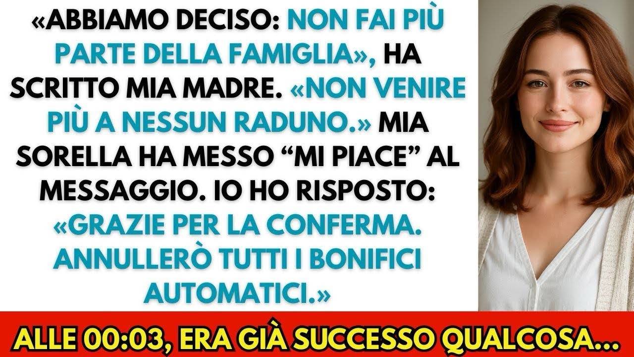 “ABBIAMO DECISO  NON FAI PIÙ PARTE DELLA FAMIGLIA”, MI HA SCRITTO MIA MADRE