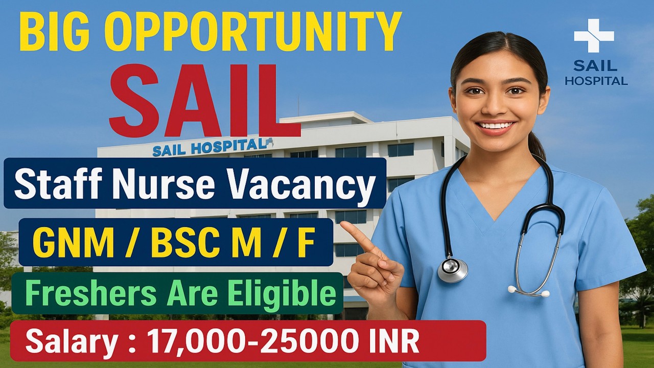 SAIL Staff Nurse Recruitment 2025 | SAIL | Nursing | Staff Nurse | Nursing Job Updates.