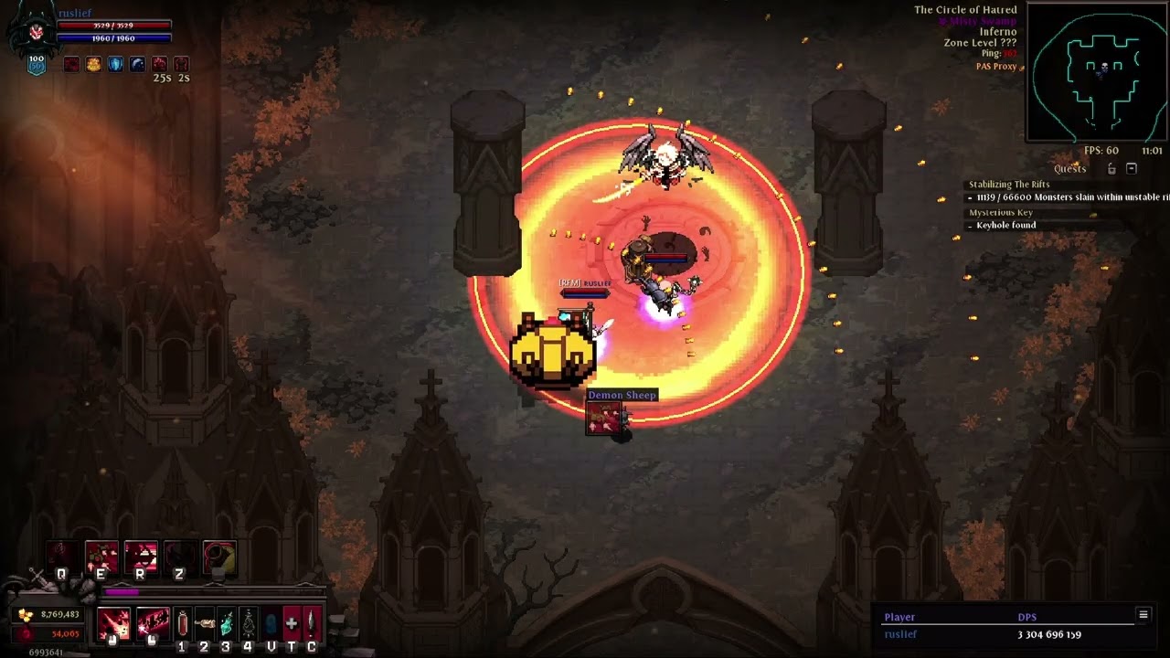 Hero Siege S8 Marksman Gunner Drone Build vs Uber Gabriel (Inferno Mode) - No Angelic Gear