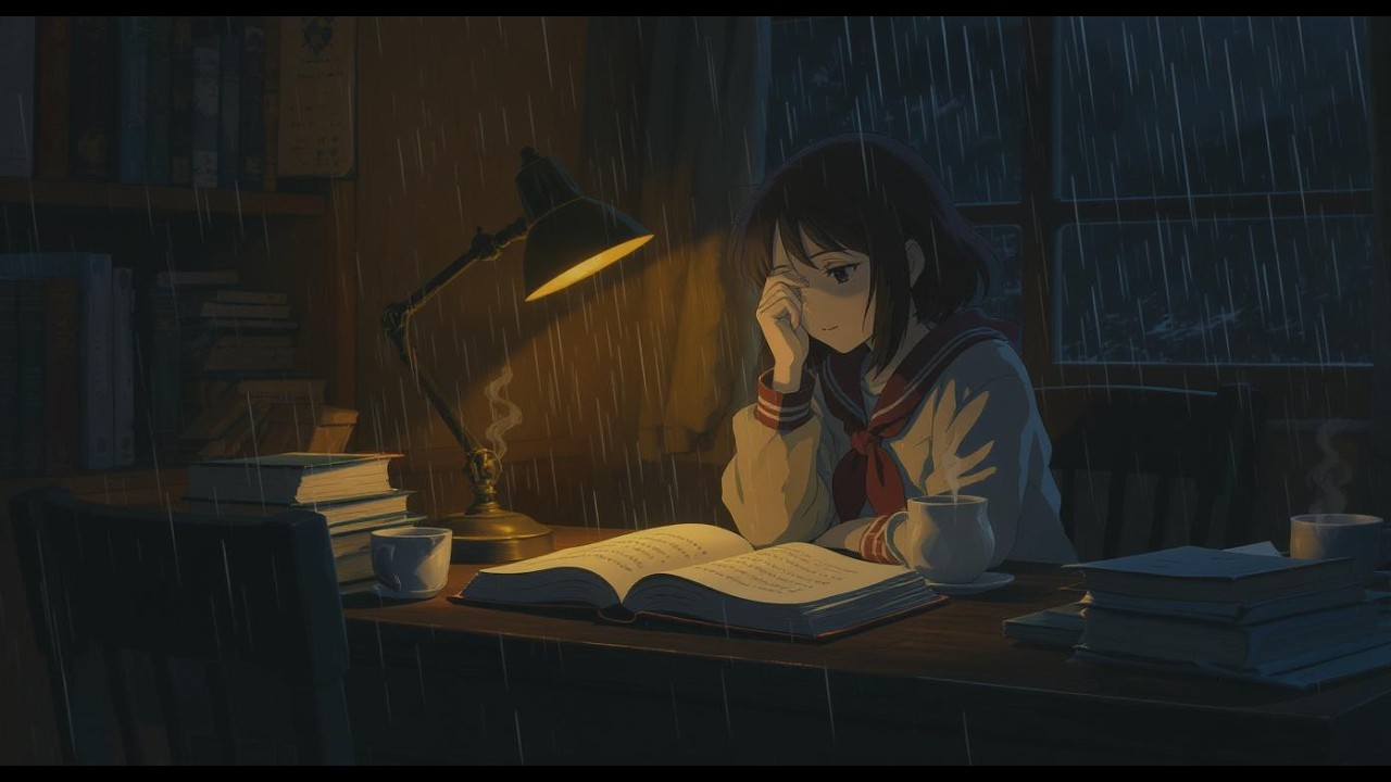 Late Night 🎧 Study Lofi 📚 • Rain & Coffee Ambience - Playlist