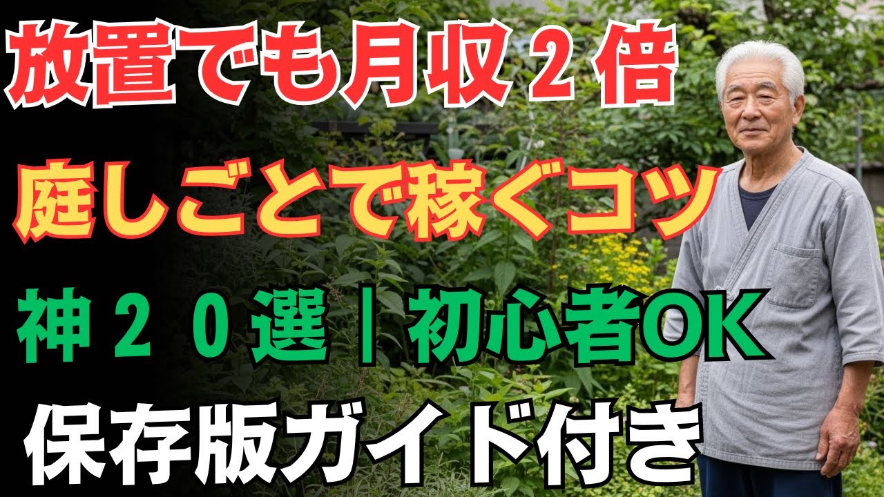 【 ９９％が見逃す裏ルート 】植えるだけで月収２倍！知られざる「収益植物」20選｜育て方から販売術まで完全網羅（家庭菜園・小規模農家向け）