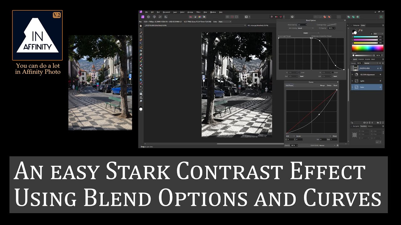 An Easy Stark Contrast Effect Using Blend Options and Curves