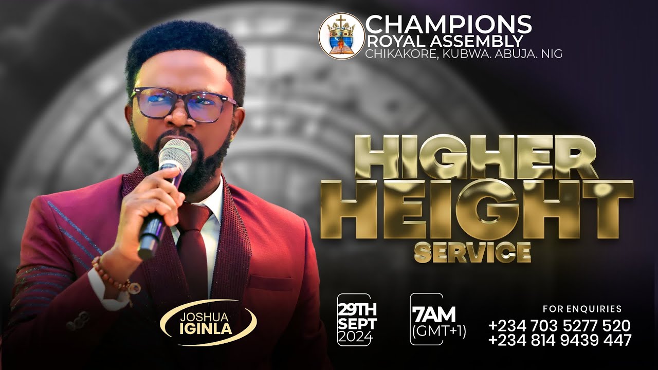 HIGHER DIMENSION LIVE SERVICE WITH JOSHUA IGINLA  IN  CHAMPIONS SOUTH AFRICA.