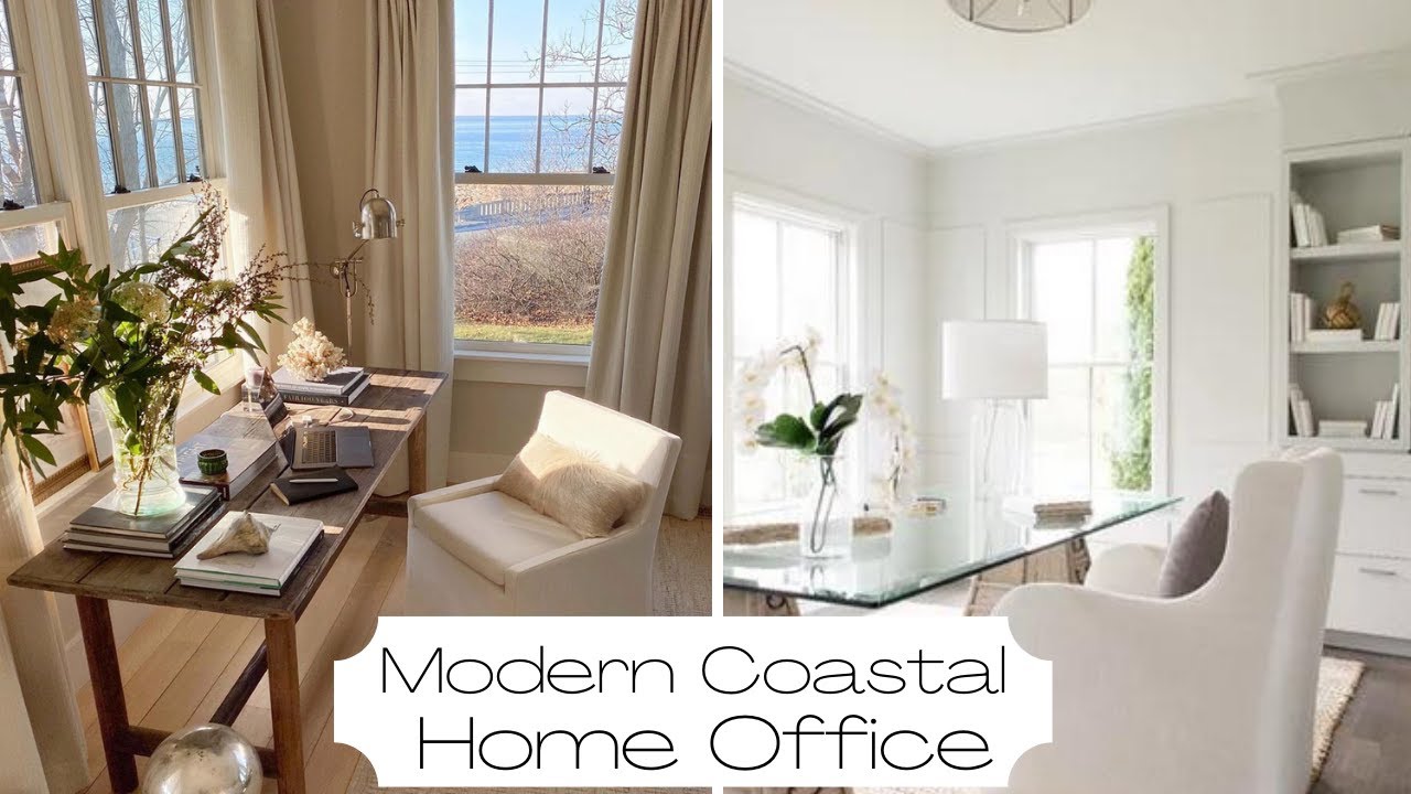 Modern Coastal Home Office Home Decor & Design | And Then There Was Style