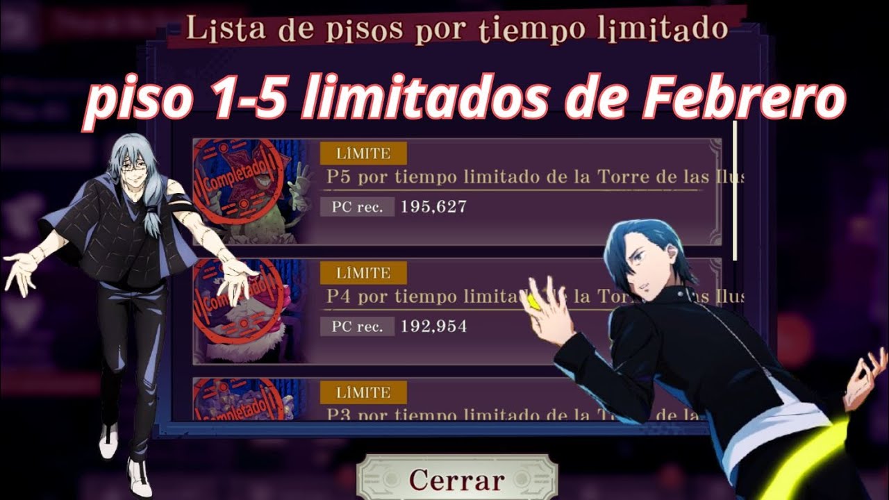PISOS 1-5 LIMITADOS de Febrero Jujutsu Kaisen: Phantom Parade