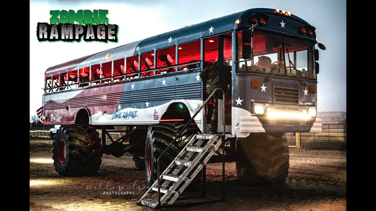Zombie Rampage Monster Bus Paintball Hunt!
