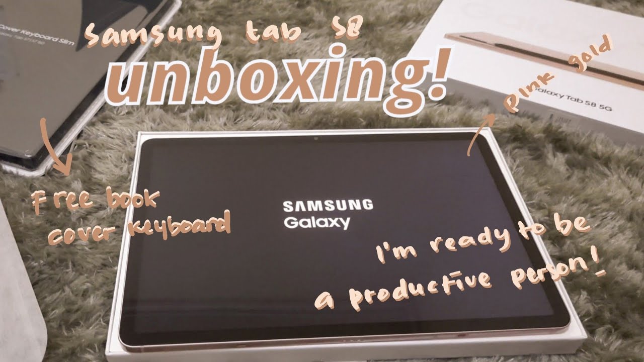 🦭 unboxing samsung galaxy tab s8 | asmr unboxing | friend of productivity | laptop replacement (?)