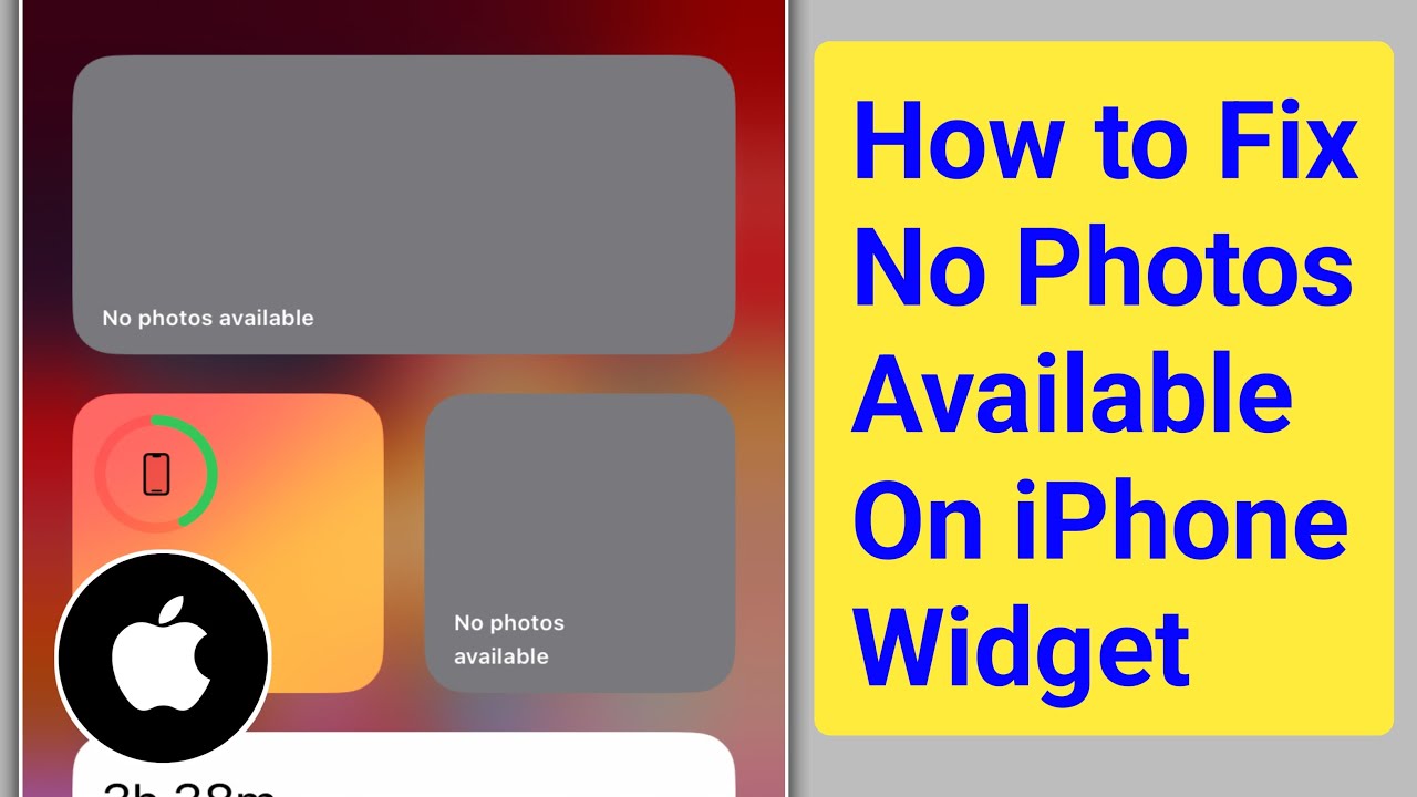 How to Fix No Photos Available On iPhone Widget | No Content Available Photos Widget iPhone