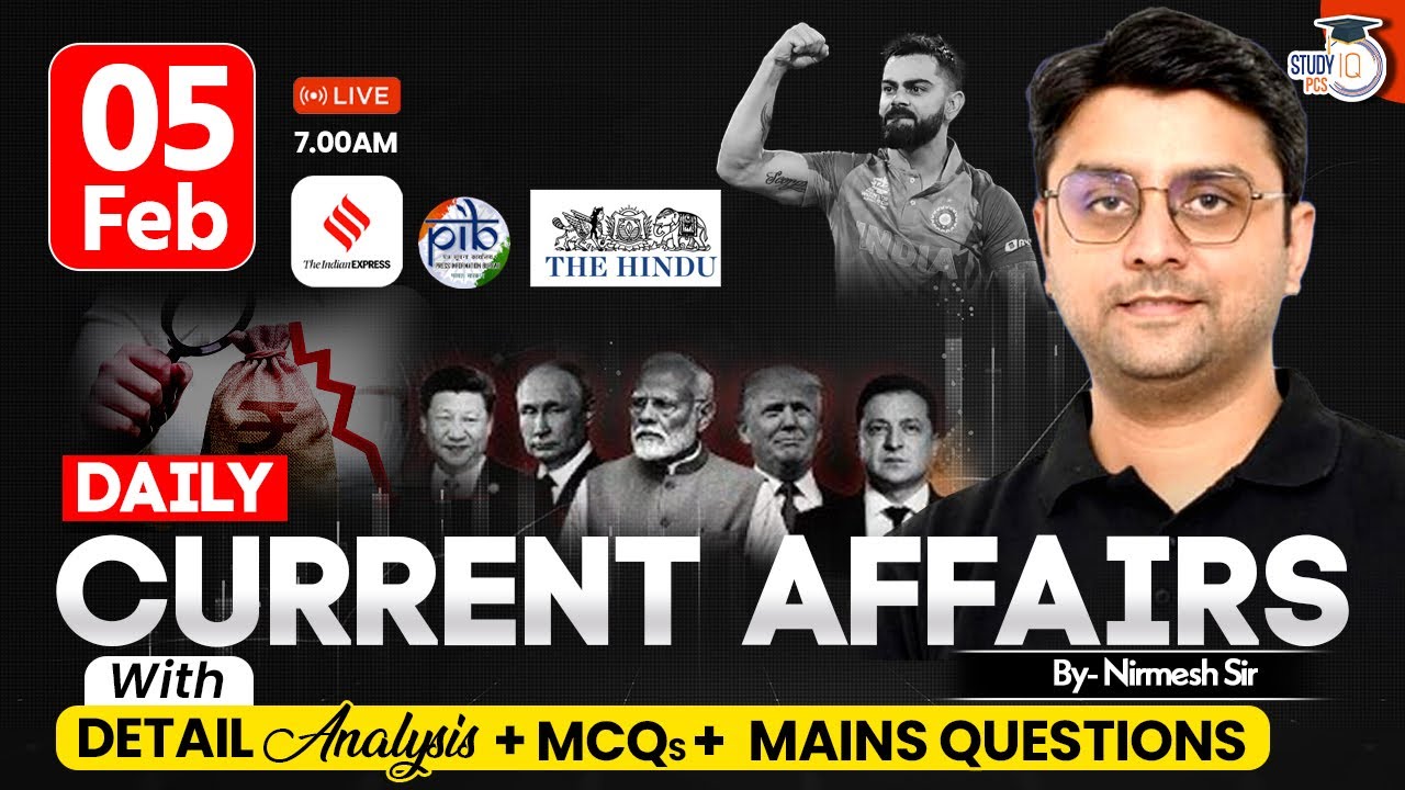 Current Affairs 2026 Today | 05 February 2026 Current Affairs | Daily Current Affairs By Nirmesh Sir