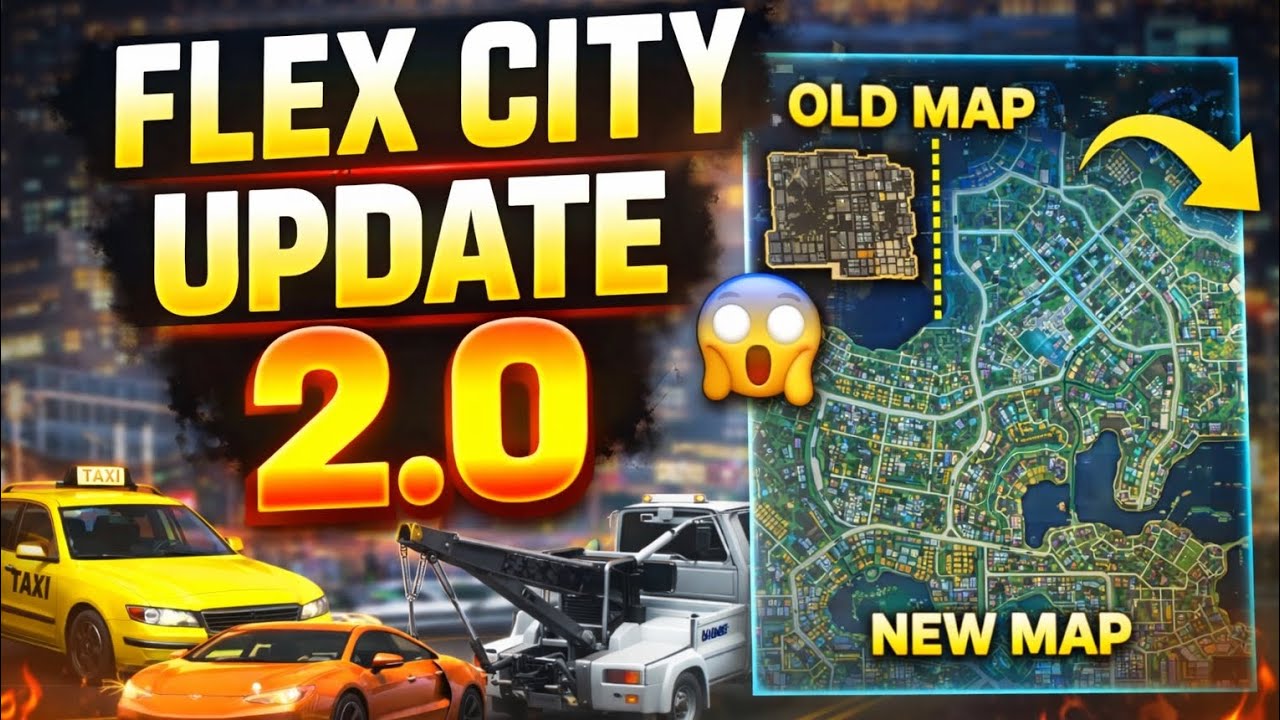 FLEX CITY UPDATE 2.0 😱 NEW MAP, TAXI JOB & HUGE CHANGES! #flexcity