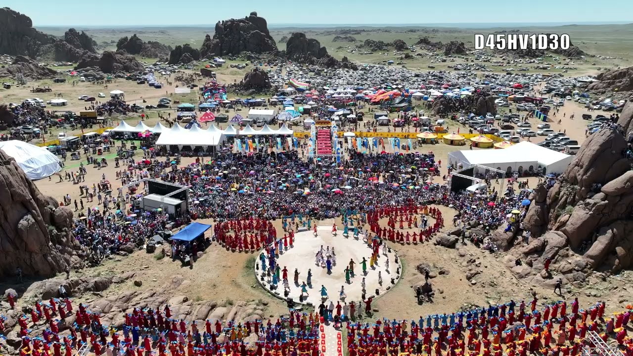 Dundgovi - Ikh Gazriin Chuluu - Uyahan Zambuu Tiviin Naran Festival 2023 drone 2023-8-12