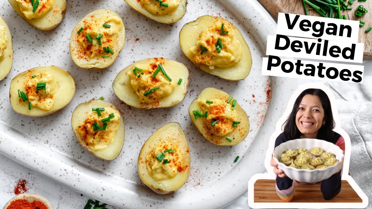 Deviled Potatoes | Easy Vegan Appetizer or Party Snack 🥔✨