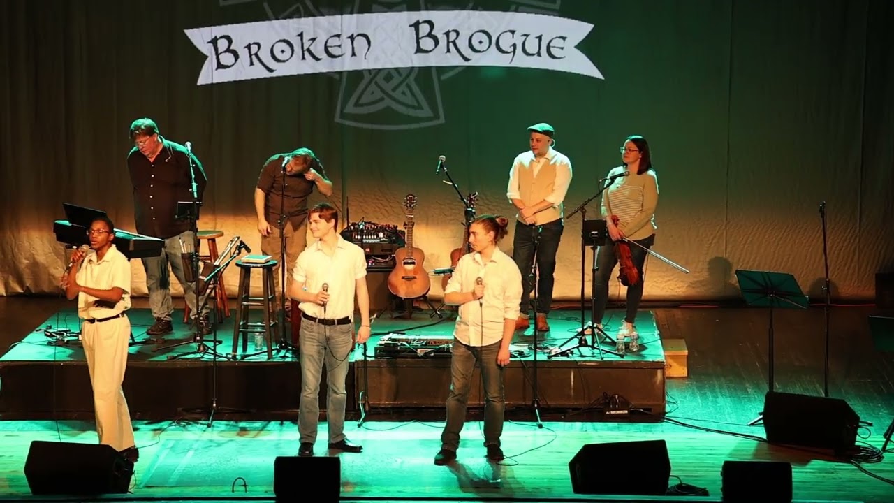 Broken Brogue - bagpipe drum and Millikin University students sing Old Maui - Decatur, IL 3/13/2026