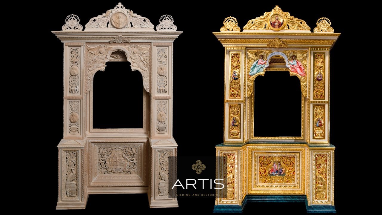 Timeline of the decoration of a Gilded & Painted Iconstand︱ARTIS