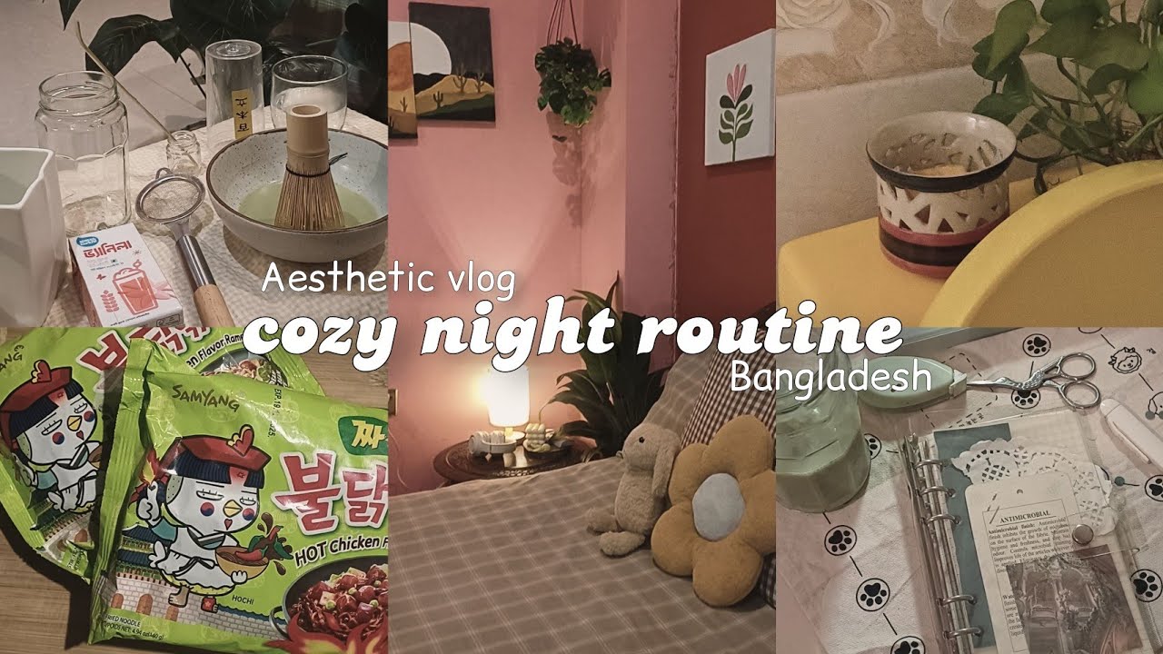 Cozy night routine 🍂🍵 autumn vibe, journaling, matcha | aesthetic vlog Bangladesh 🇧🇩