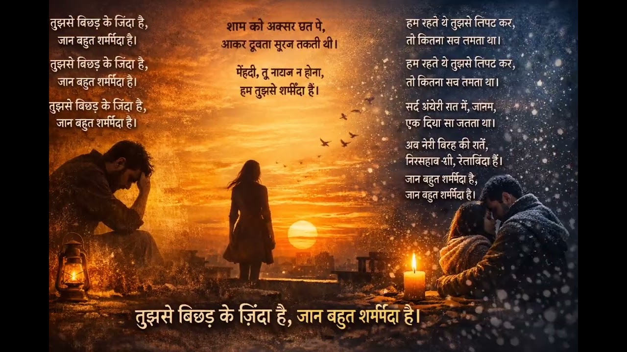 तुझसे बिछड़ के ज़िंदा है | 💔 दर्द भरी मोहब्बत की शायरी | Heart Touching Poetry ❤️ ✅