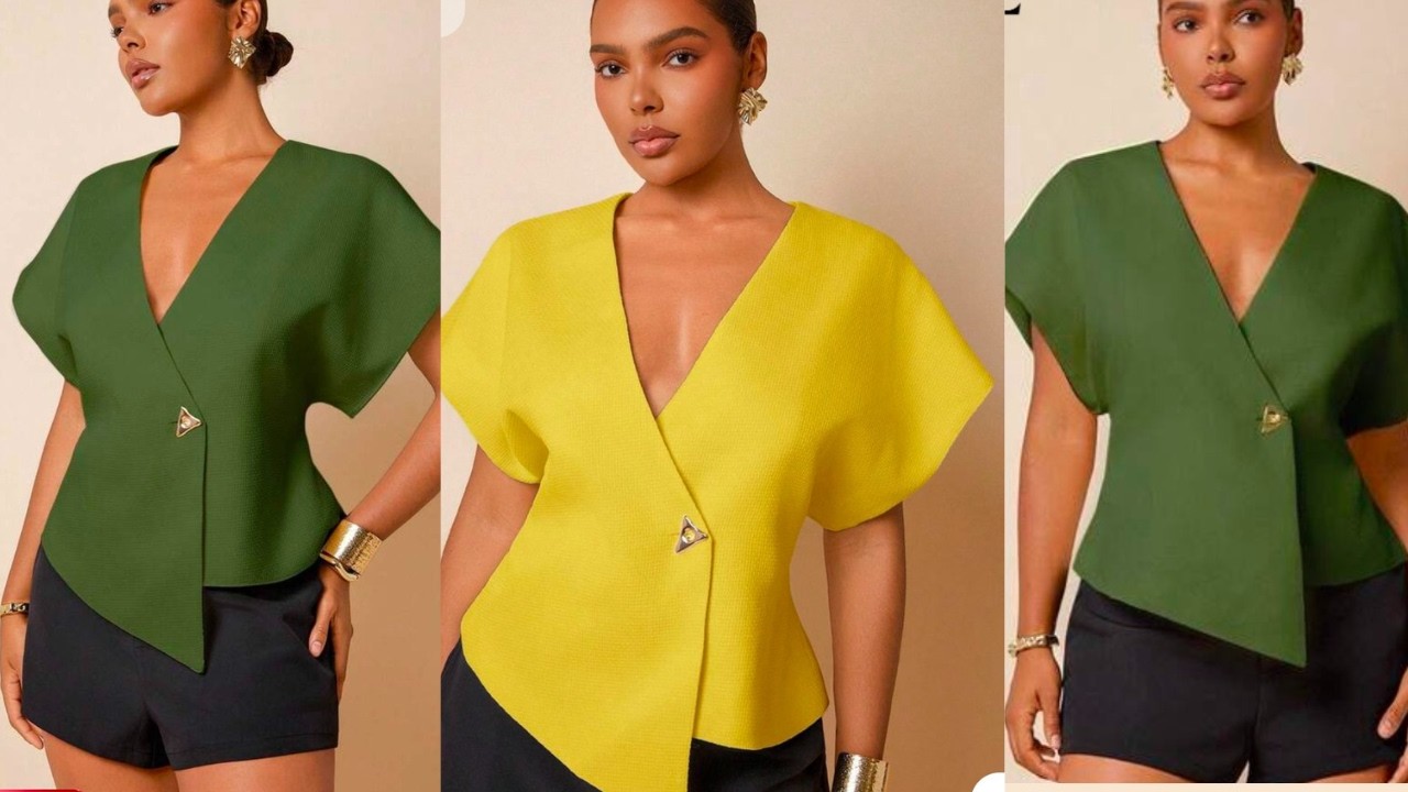 Learn to Draft This Trendy Overlap Asymmetrical Top | Simple Step-by-Step Tutorial
