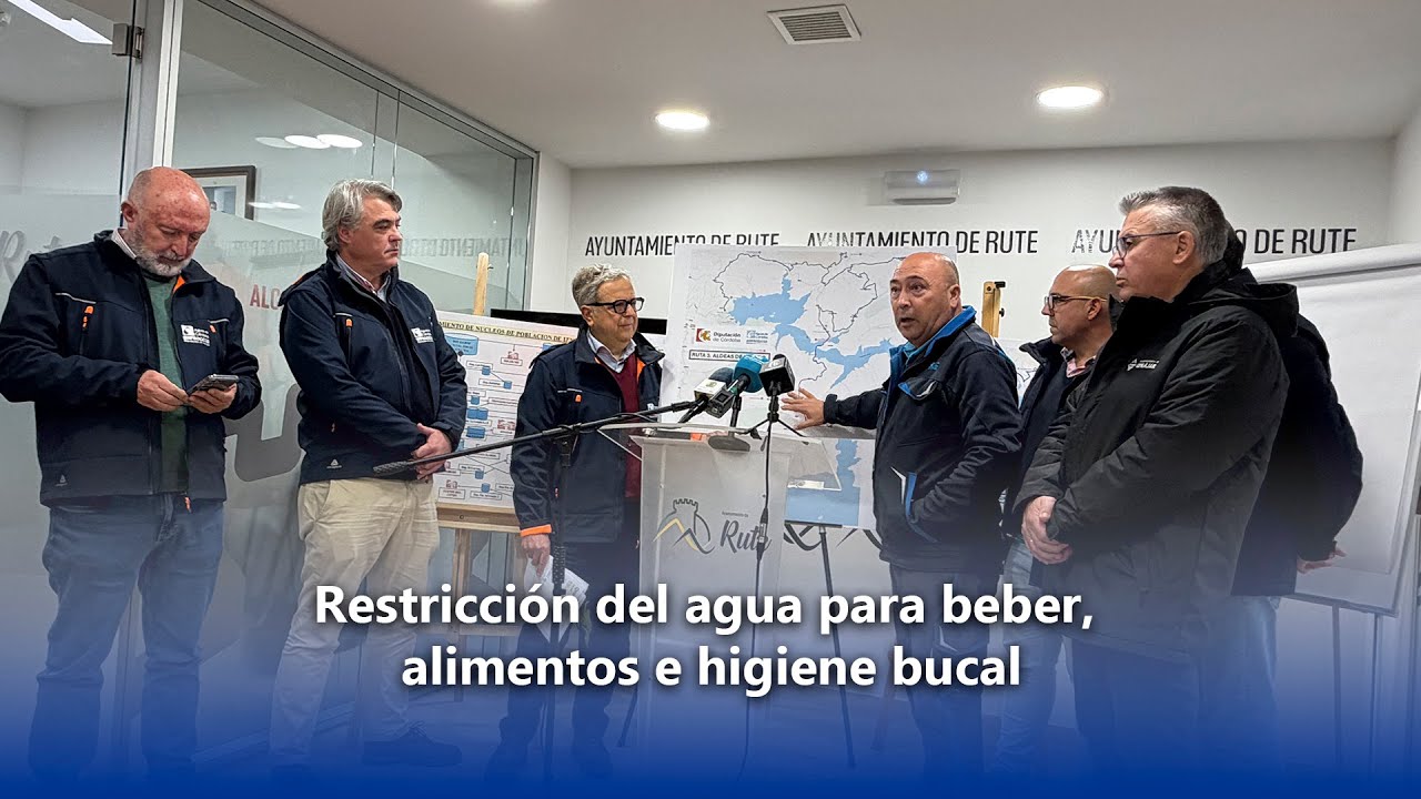 Restricción del agua para beber, alimentos e higiene bucal