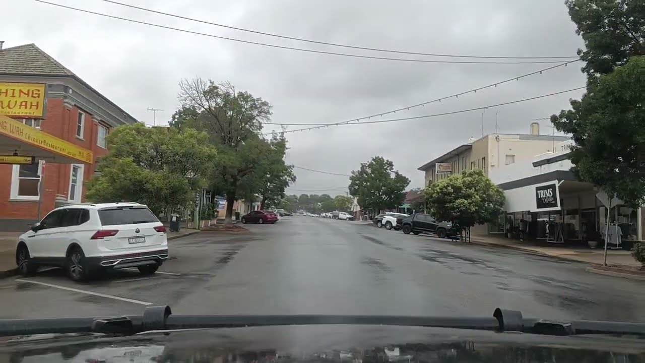 RAINY DAY TUESDAY AFTERNOON DRIVING TO WORK IN THE RIVERINA NSW AUSTRALIA 🦘