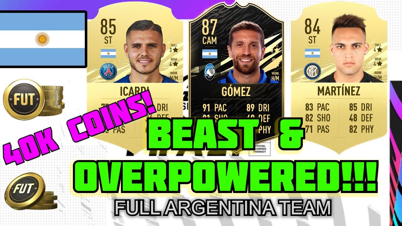 FIFA 21 - BEAST & OVERPOWERED ARGENTINA TEAM! BEST ARGENTINA STARTER TEAM! 40K COINS #FIFA21