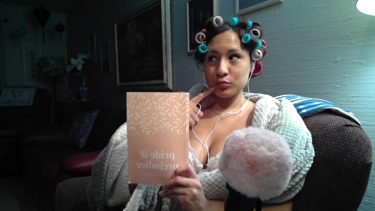 kind british lady reads pride & prejudice asmr (light tapping & page turning)