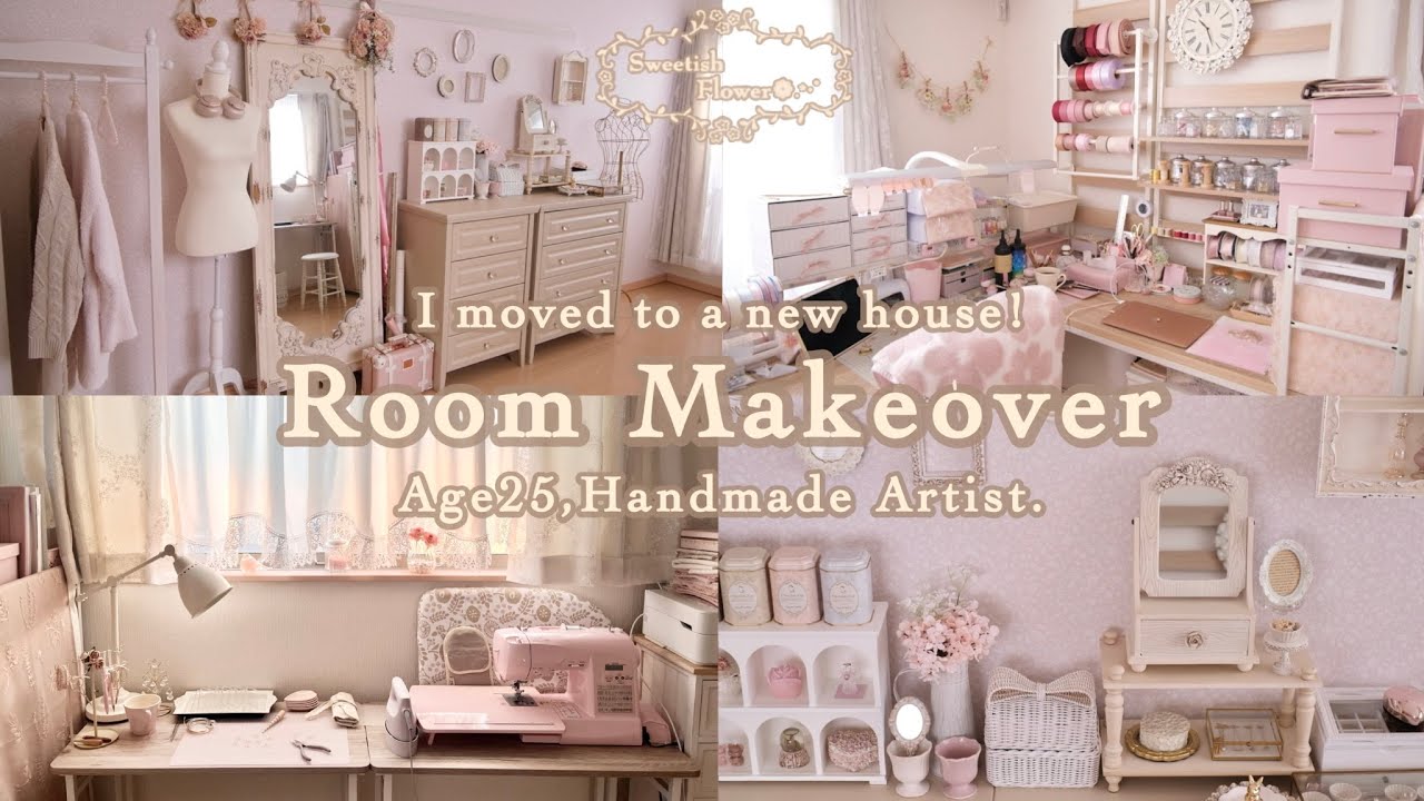 【Room Makeover】新居を可愛い仕事場に整えるハンドメイド作家💪🏻✨賃貸DIY｜25歳｜アトリエ兼住居｜９畳