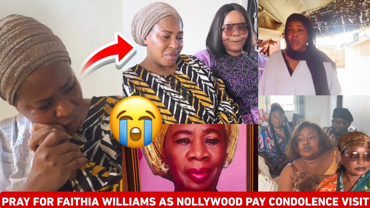 Faithia Williams Could not Hold Back Tears As Yoruba Nollywood Actresses/Actors Pay Condolence Visit