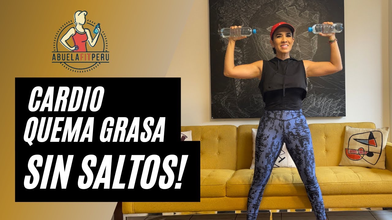 CARDIO PARA PERDER GRASA EN TODO EL CUERPO, SIN SALTOS EN CASA 💪🏼