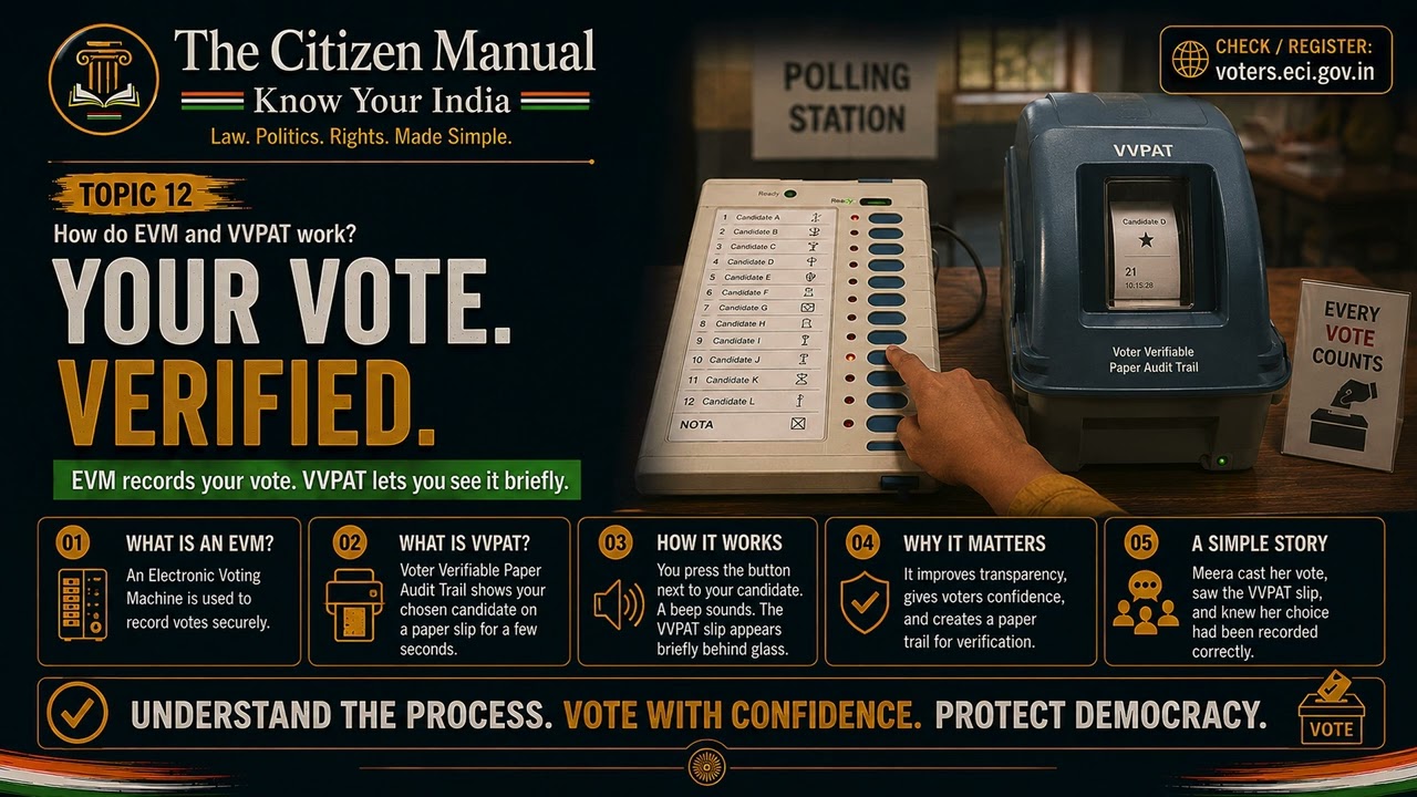 Your Vote. Verified. | How do EVM and VVPAT work? | The Citizen Manual | TCM