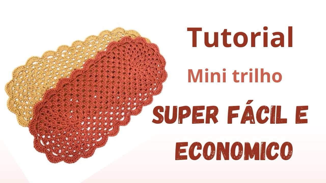 Tutorial para iniciante; mini trilho fácil e econômico. 152g de barbante 6