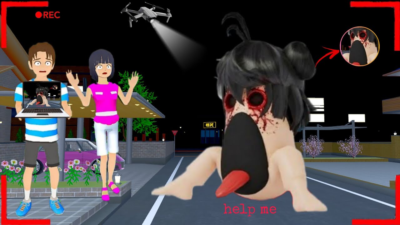 Yuta Mio Panik CCTV Merekam MONSTER BABY CELINE EATER Di Depan Rumah 😱 | Sakura School Simu gameplay