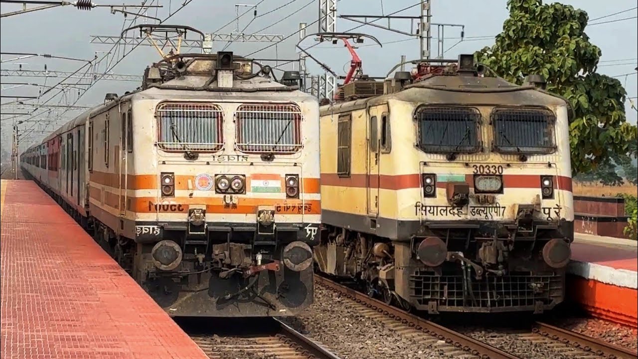 🔥[SHATABDI + KANCHANKANYA EXPRESS] DANGEROUS 130 KMPH TRAIN ACTION | FURIOUS ROUTE DIVERTED TRAIN