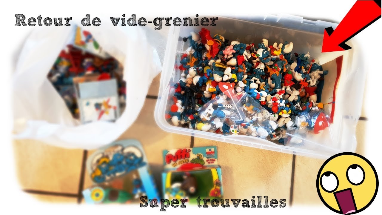 Retour de vide greniers - Mes MEGA trouvailles !! 150 SCHTROUMPFS SCHLEICH de collection. #4