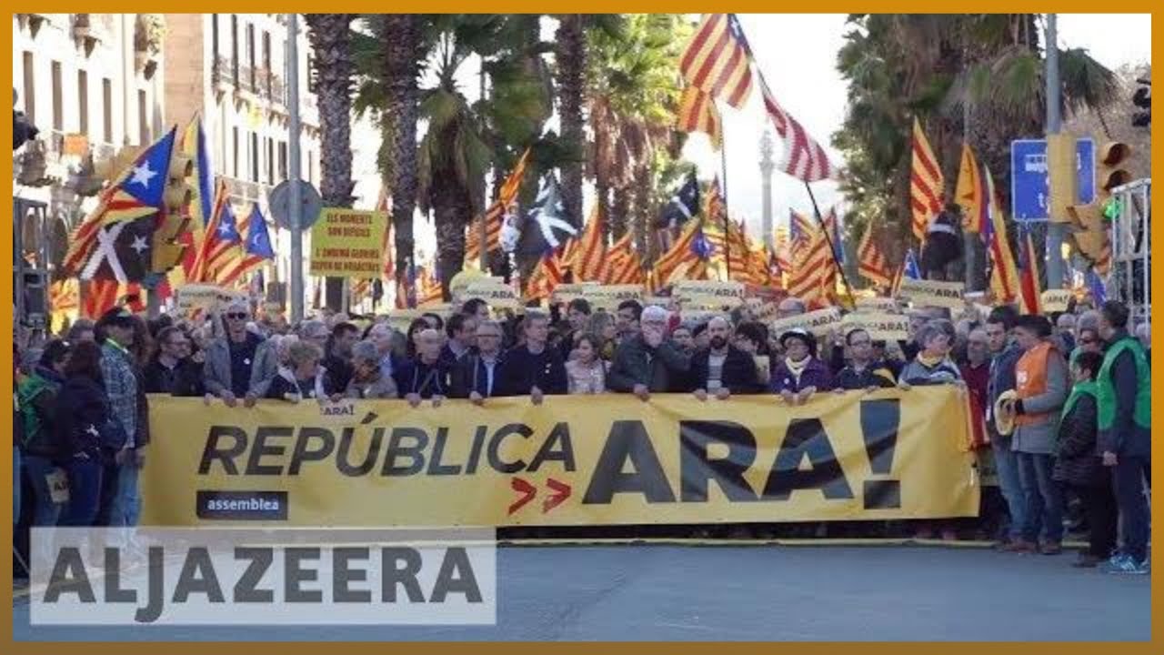 🇪🇸 «Наша борьба мирная»: марш «Республика сейчас» в Каталонии собрал тысячи людей | Al Jazeera